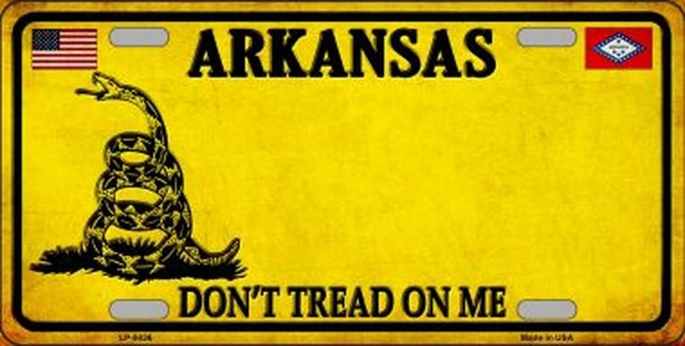 Arkansas Don't Tread On Me License Plate