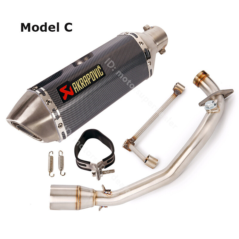 For Yamaha Zuma 125 BWS Exhaust Front Pipe Muffler Tips 370mm Modified System