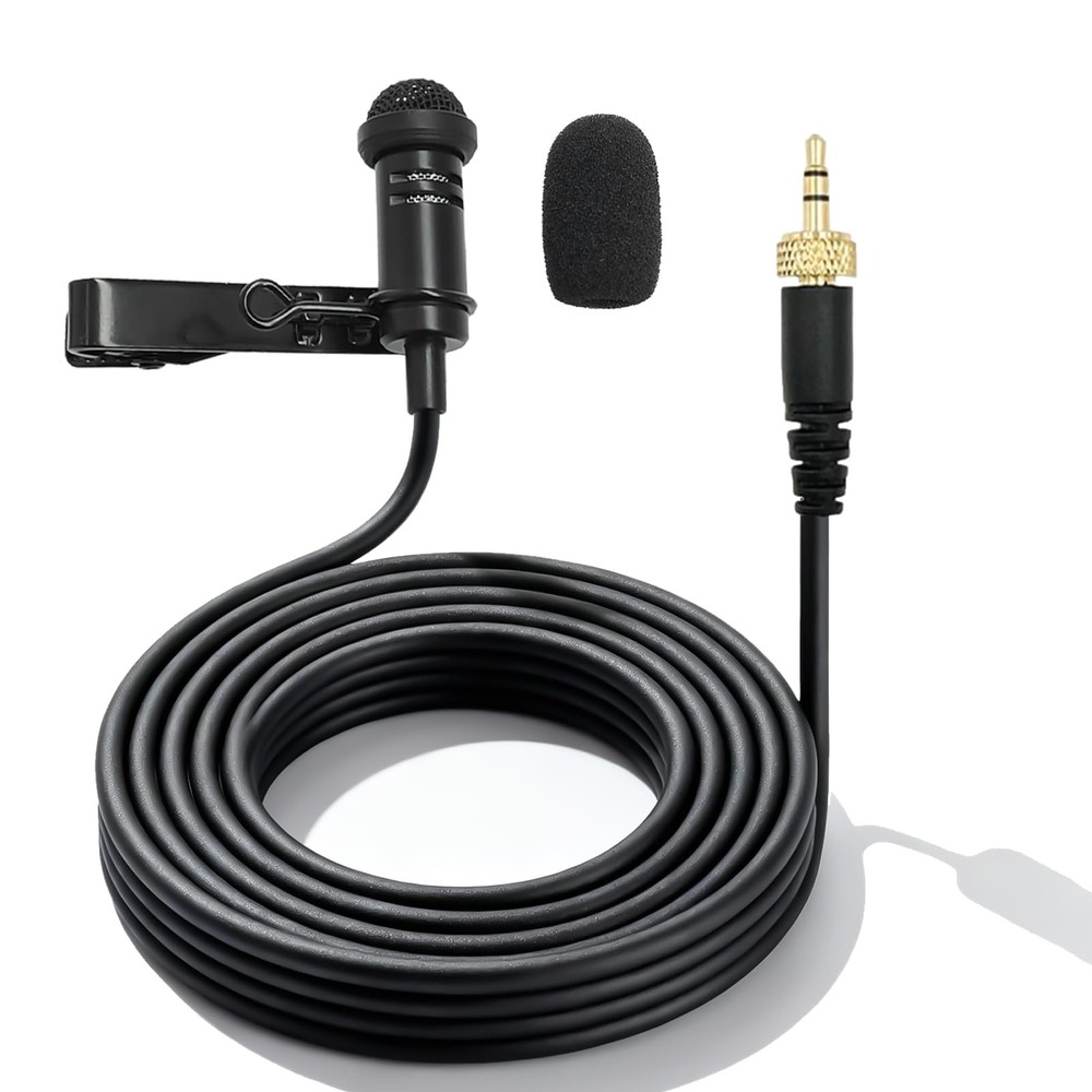 Lavalier Microphone with Sennheiser Wireless Bodypack Transmitter Omnidirecti...