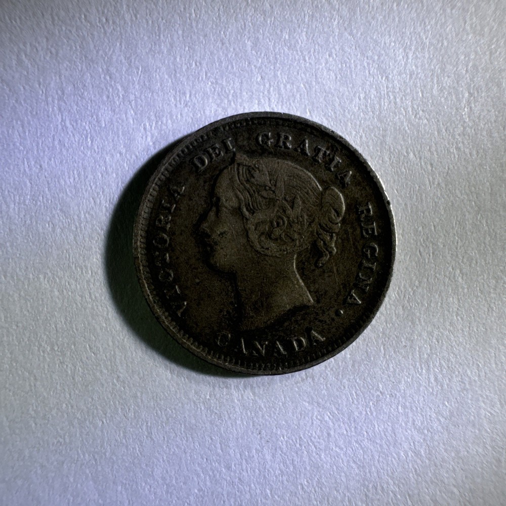 Silver 1896 Canada Five Cent Coin - 106