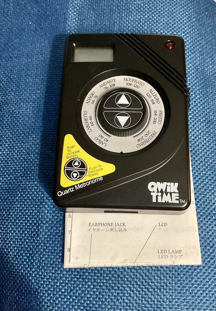Vintage Qwik Time Quartz Metronome 1995 Works!