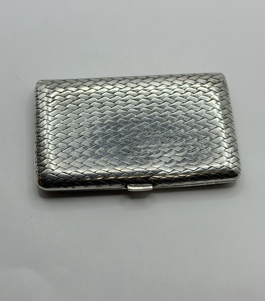 Antique Danish 830S Silver ELW Cigarette Box Case E L Weimann