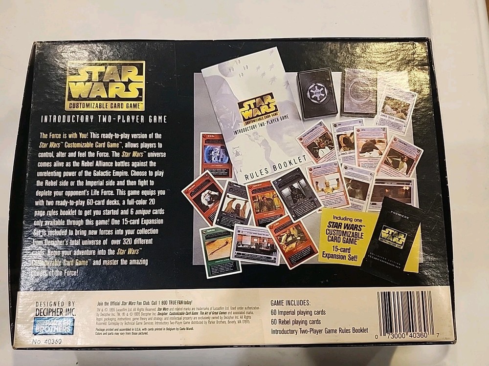 Star Wars CCG Premiere Introductory Two-Player Game Complete Excellent 1995