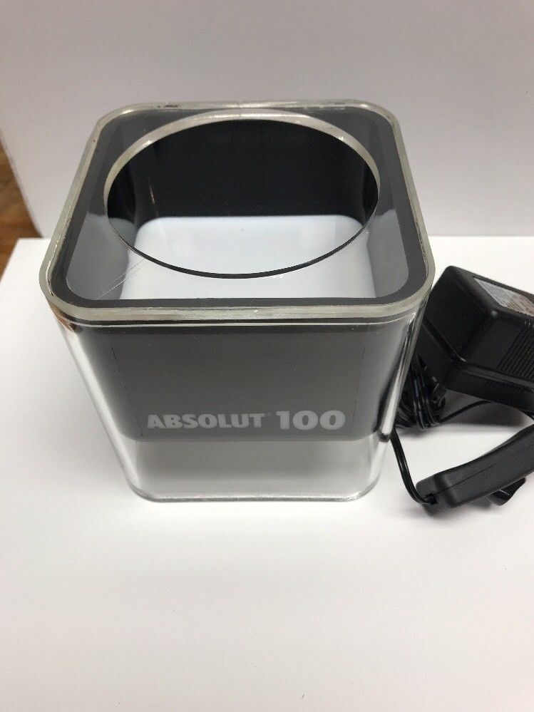 ABSOLUT 100 Lit Pedestal Bottle Light 750ml Barware Bottle Display