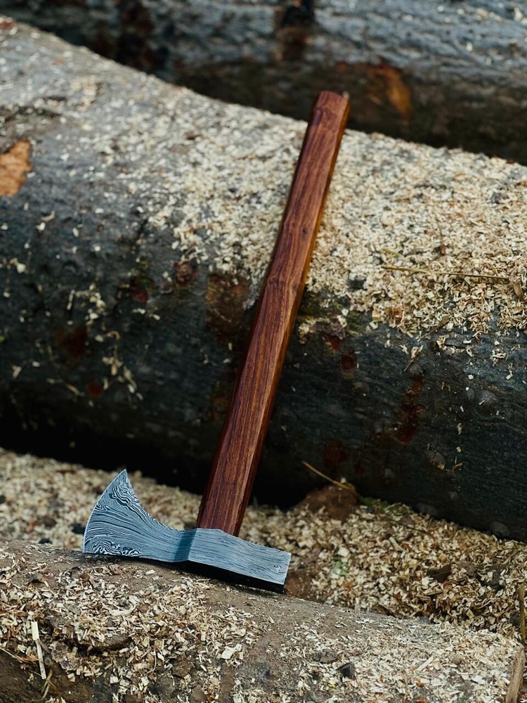 Damascus Steel Viking Camping Hatchet Tomahawk Axe
