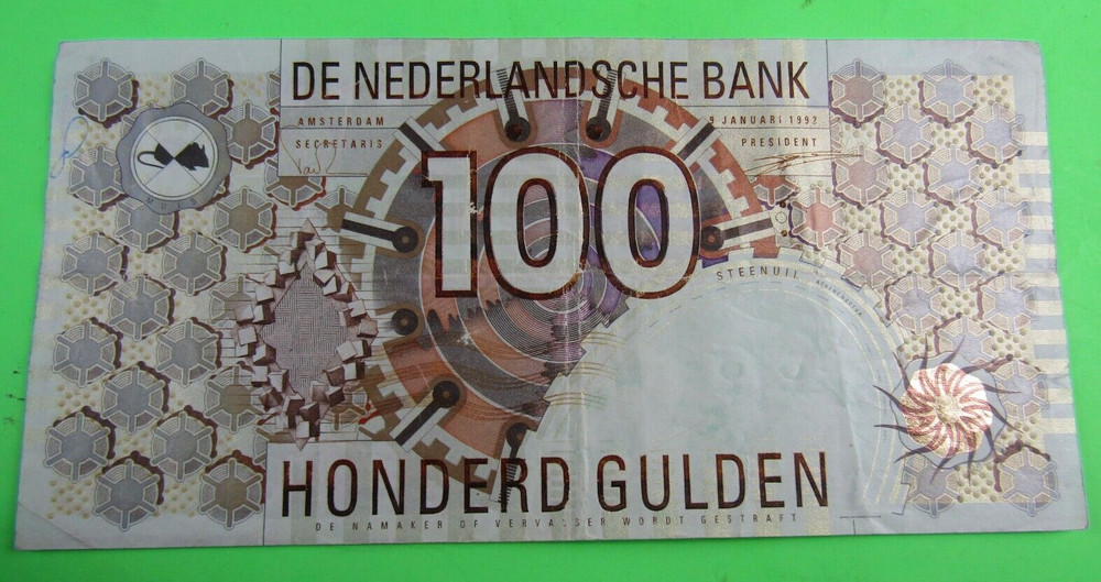 NETHERLANDS , 100 GULDEN, P#101, 1992