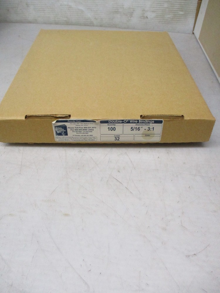 Double-O Wire Bindings Spiral 5/16"-3:1 32 Loops 100PC BLUE
