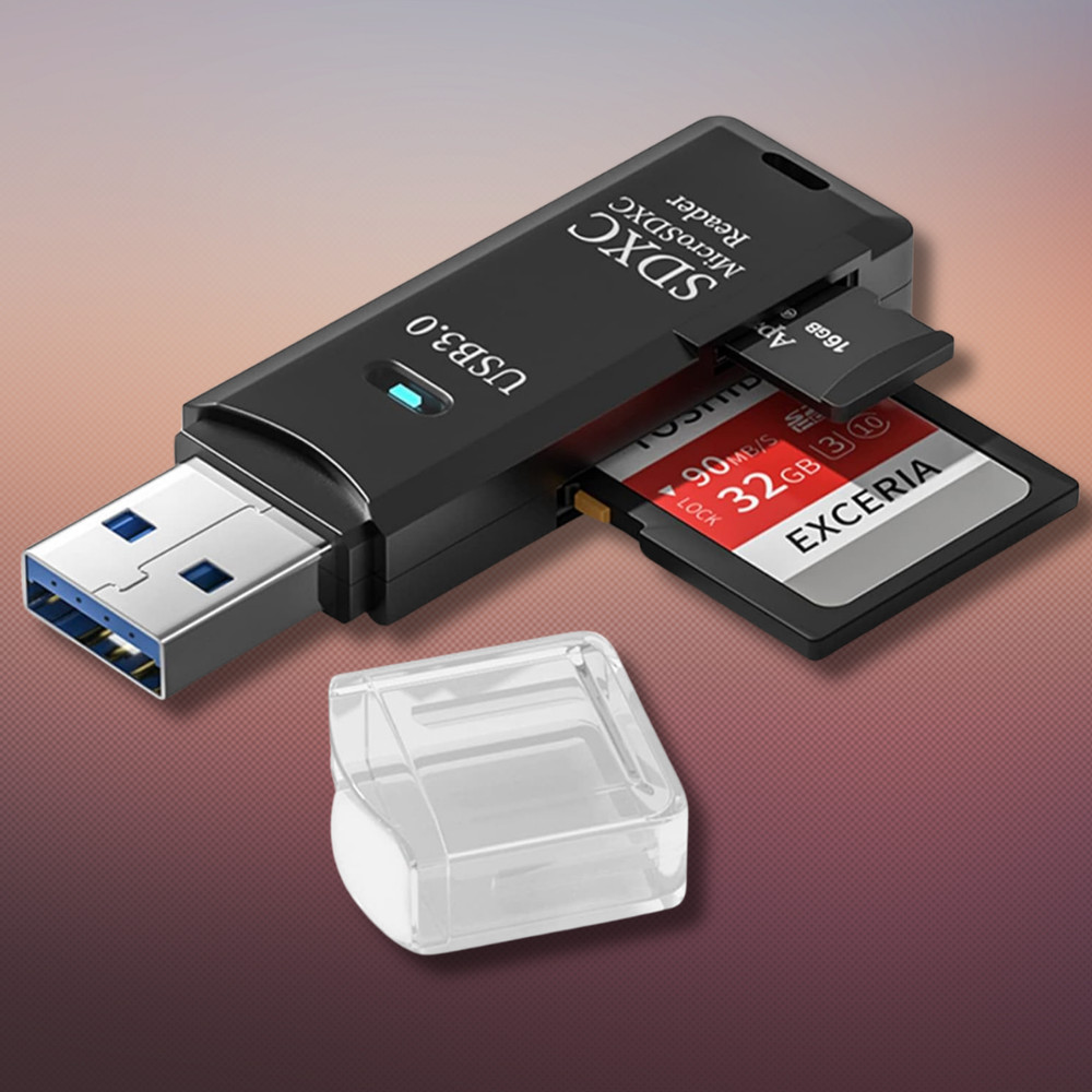 USB3.0 SD Card Reader for PC Micro SD Card to USB Adapter for Camera Memory C