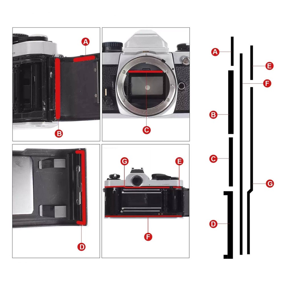 Professional Nikon FE FM Light Seal Replacement Pre-Cut Foam w/3 Full Sets