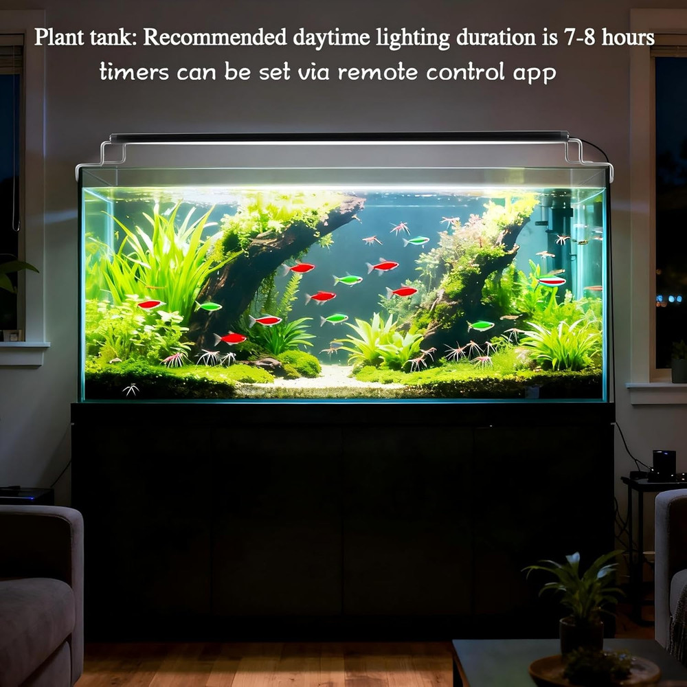 Full Spectrum Aquarium Light: Fish Tank Light with APP & Remote Timer Control fo
