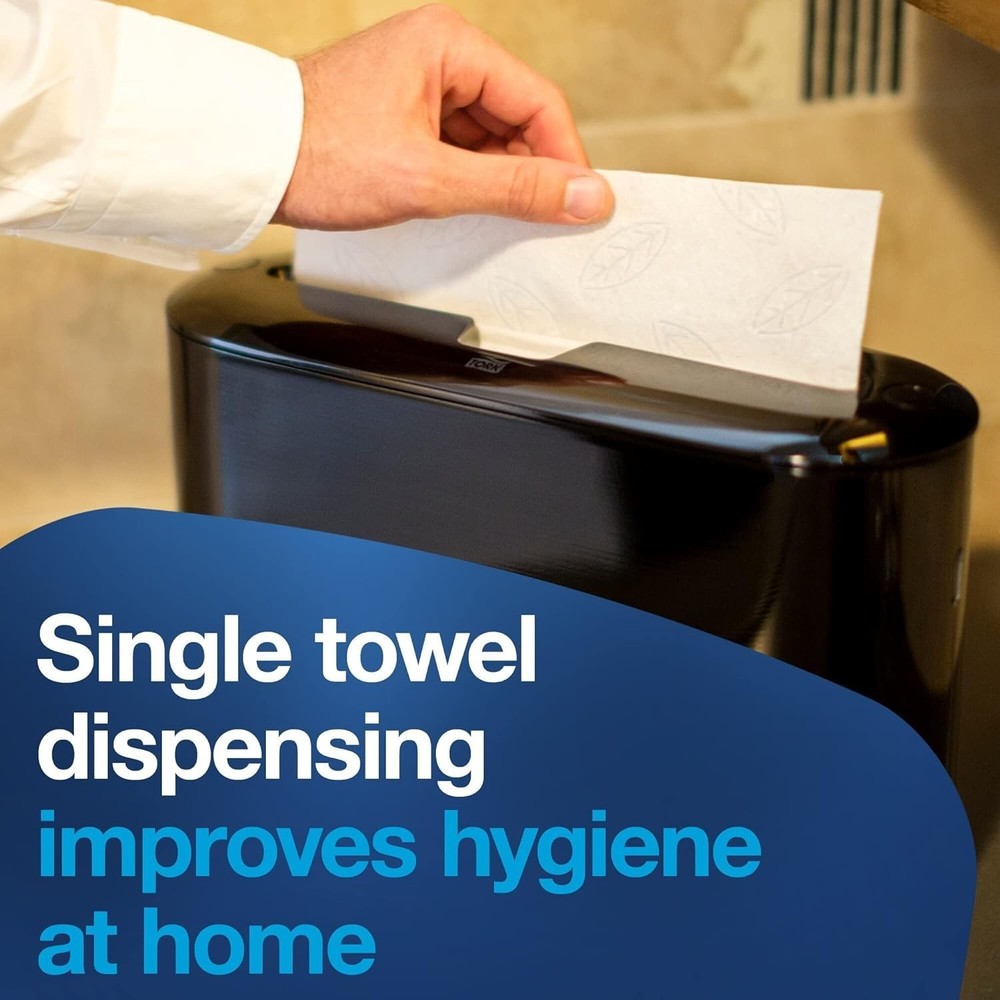 Sleek Black Bamboo Paper Towel Dispenser - Space-Saving & Elegant Design