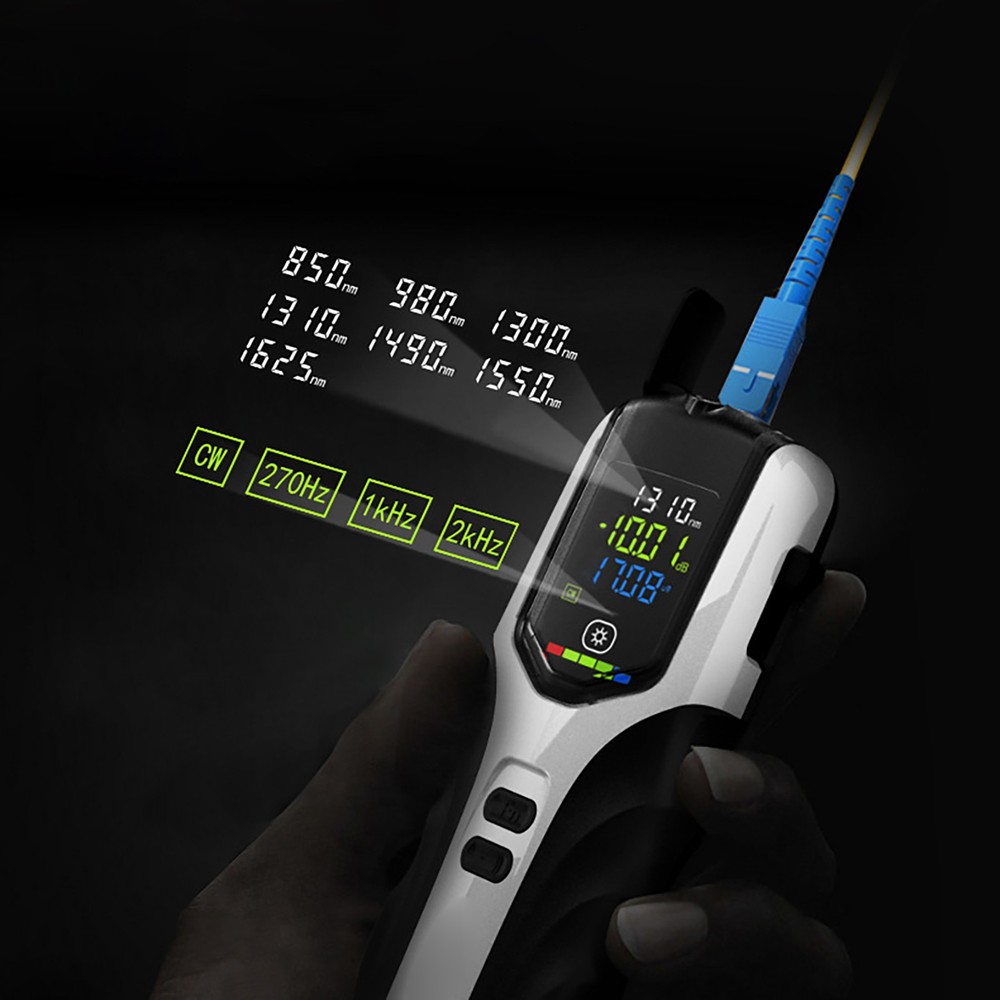 Multifunction Optical Power Meter ‑50~+26dBm Fiber Optic Cable Tester Tool