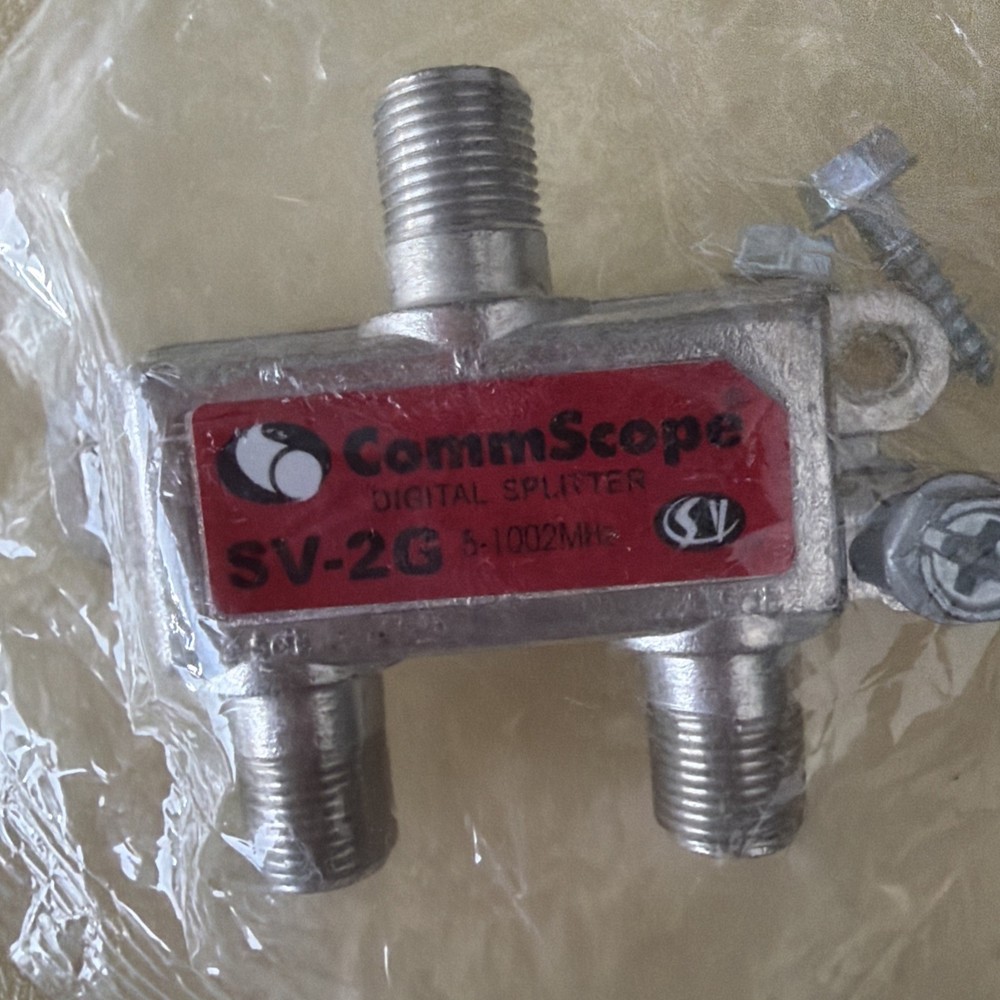 New CommScope 2 Way Digital Cable Coaxial Splitter, Model: SV-2G Comcast Xfinity