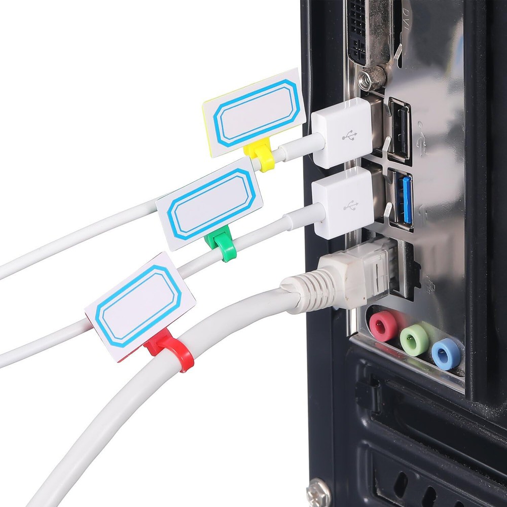 Wire Zip Ties Self-locking Plastic Nylon Cable Ties Multicolor Cord Wire Labels
