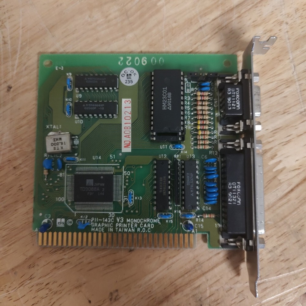 PII-143C V2 MONOCHROME GRAPHIC PRINTER CARD *TESTED*