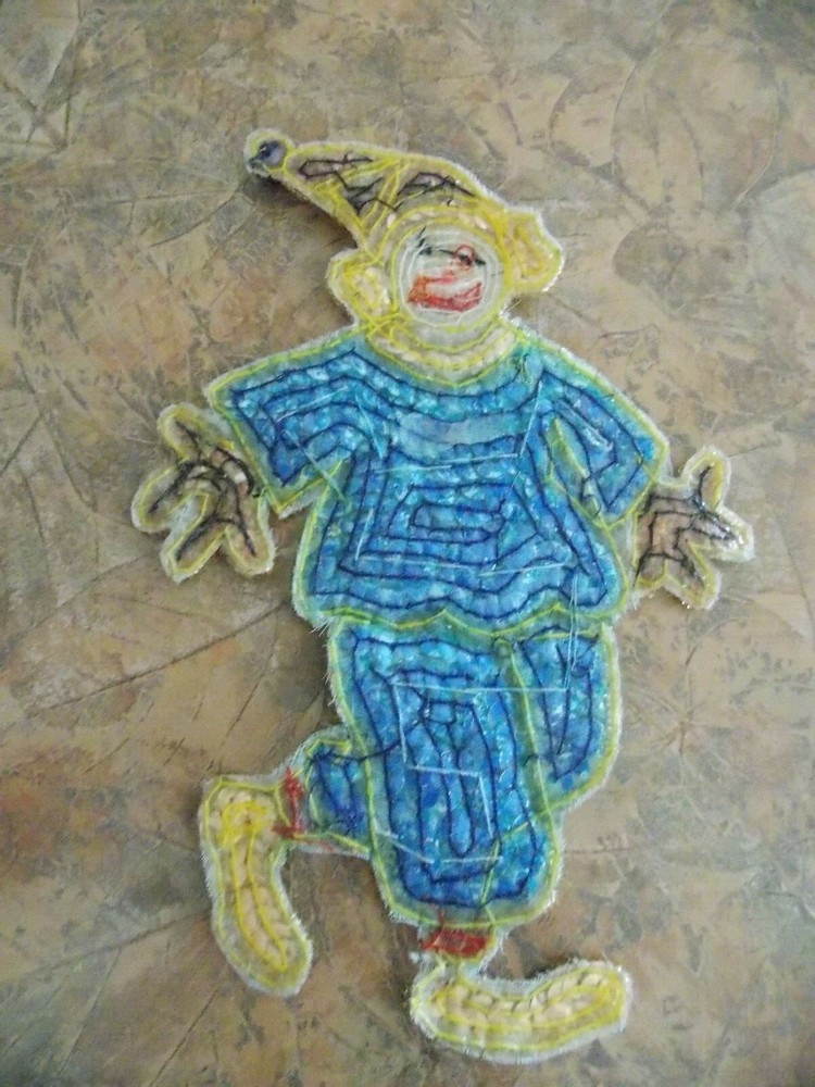 CLOWN APPLIQUE, BEADED & SEQUINED CRAFTS,NEW