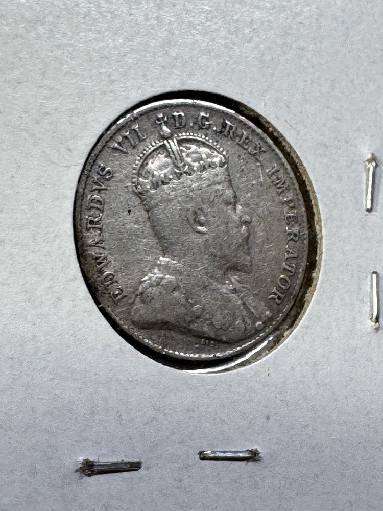 1906 Canada 10 Cents Silver Coin Cleaned