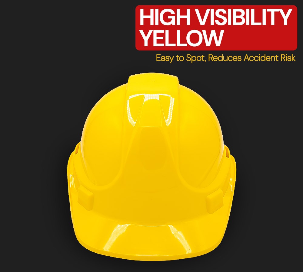 (5 Pack) Safety Helmet - Yellow (Type 1 ABS Material)