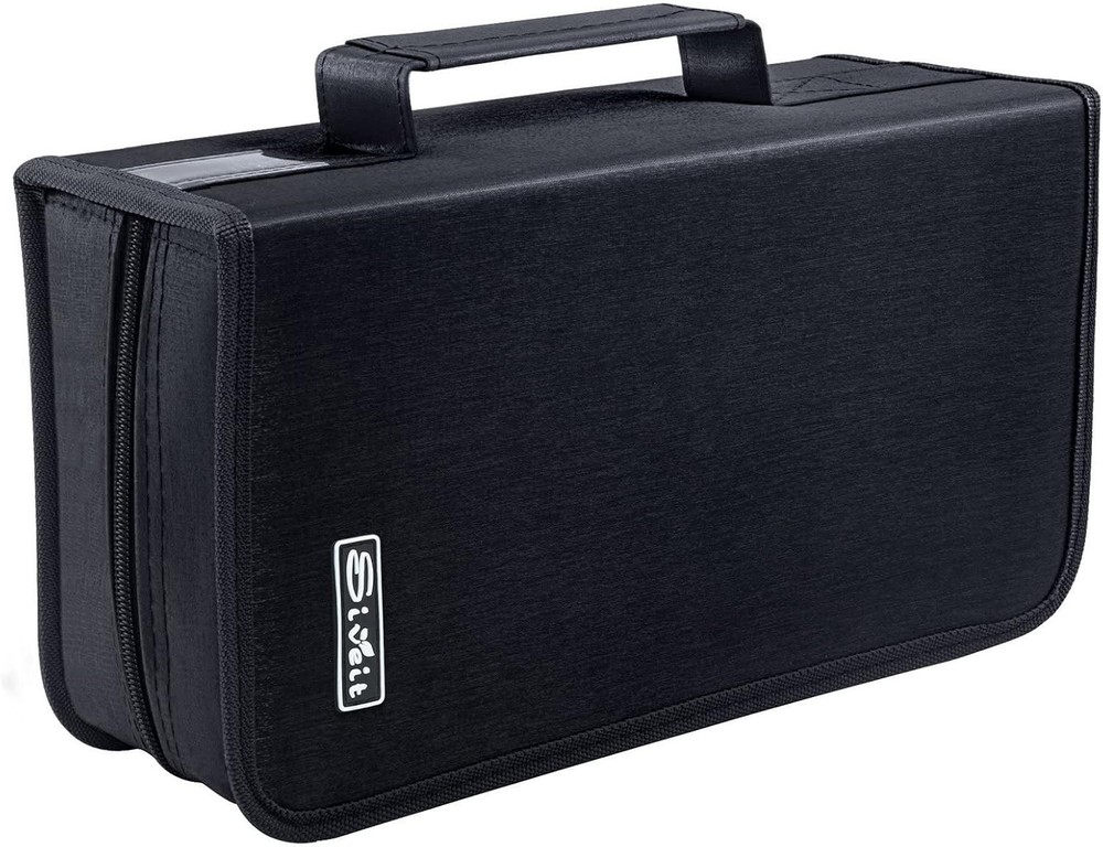 CD Case DVD Storage Holder, CD/DVD Wallet 128 Black binder,