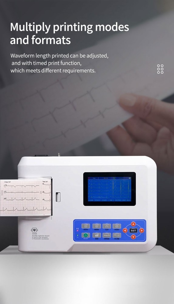 ECG EKG Machine 3 Channel 12-lead electrocardiograph Interpretation PC Software