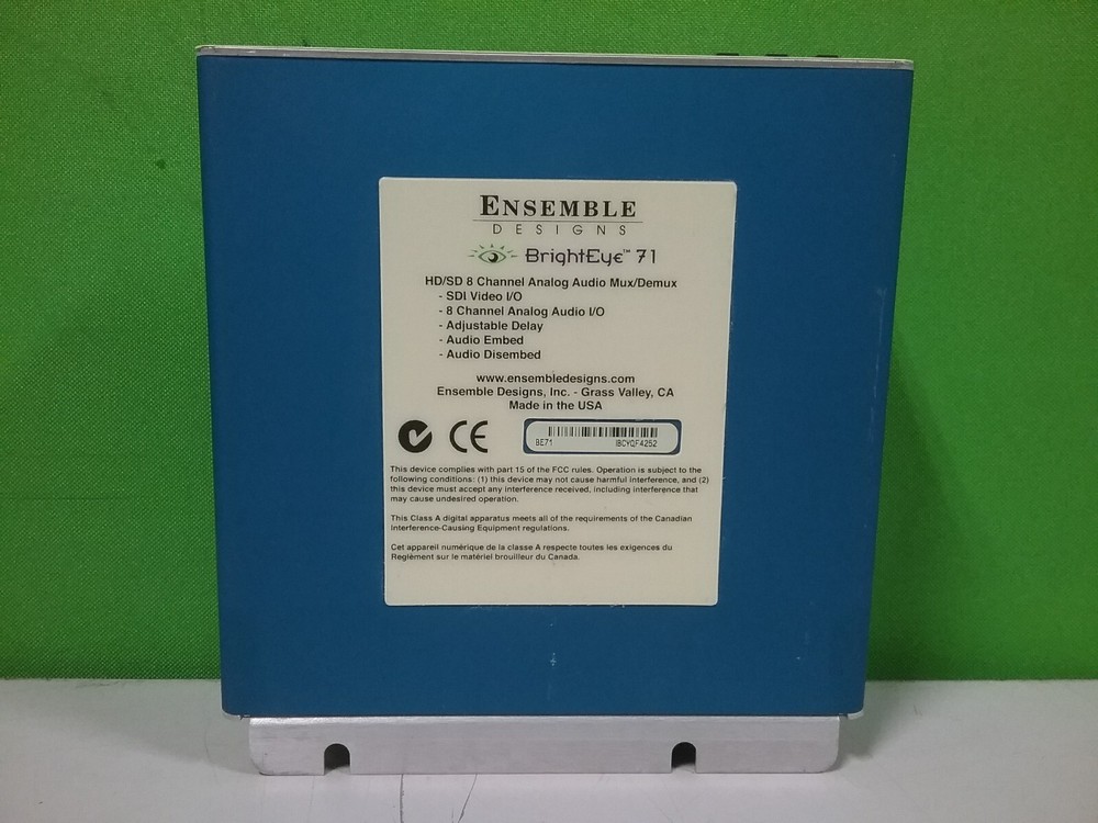 Ensemble Designs BrightEye 71 HD/SD 8 Channel Analog Audio Embedder/Disembedder