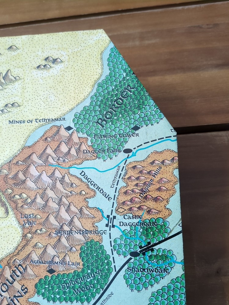 TSR 1993 Forgotten Realms Dungeons And Dragons Campaign Setting Map