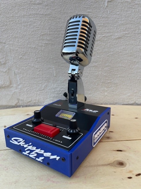 Custom Base Front & Side Panels BLUE For DELTA M2 POWER BASE MICROPHONE CB MIC