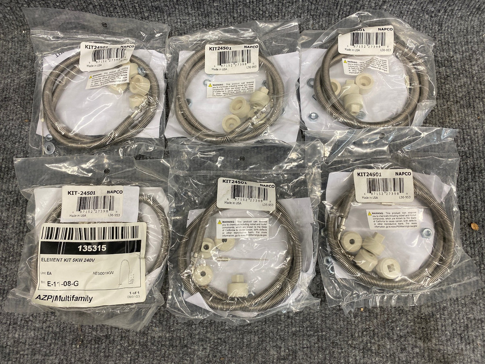 6 OEM NAPCO KIT-24501 Heating Element Restring Kit 5KW, 240V For Furnaces