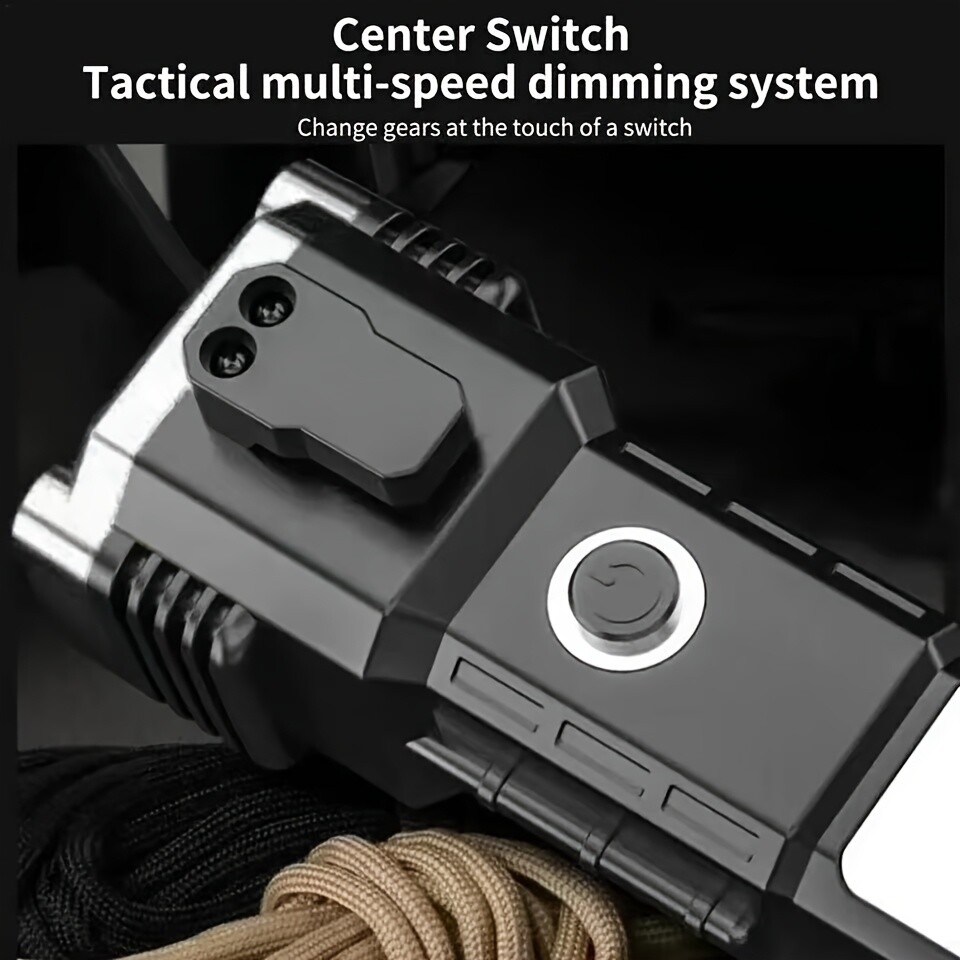 Super Bright Tactical LED Flashlight Rechargeable Camping Multifunctional Torch