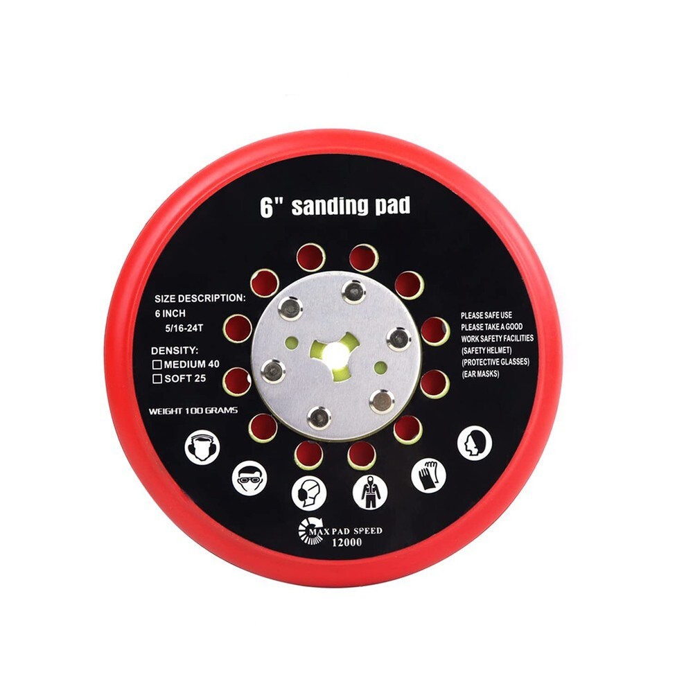 6-Inch,Sanding Pad Medium Hook And Loop Multi-Hole Back-up For Bosch RSM6045 New