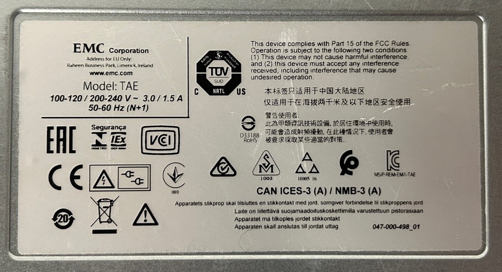 EMC TAE Storage Enclosure (Unit Only)
