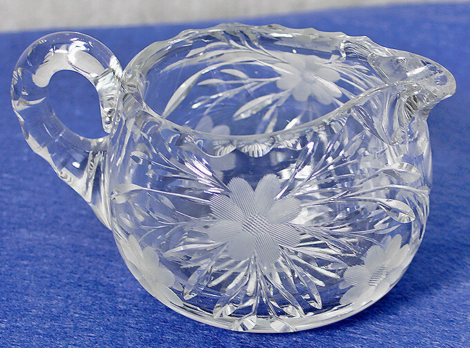 ABP Heavy Cut Crystal Creamer & Open Sugar