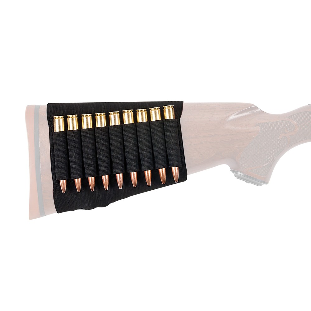 Allen Basic Buttstock Shell Holder Elastic Fits Rifle or Shotgun Holds 9 Rounds