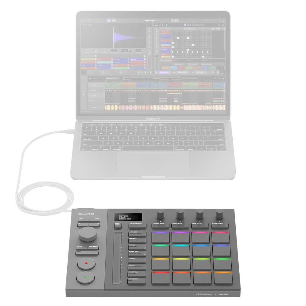 AlphaTheta SLAB Music Production Controller with Case Package