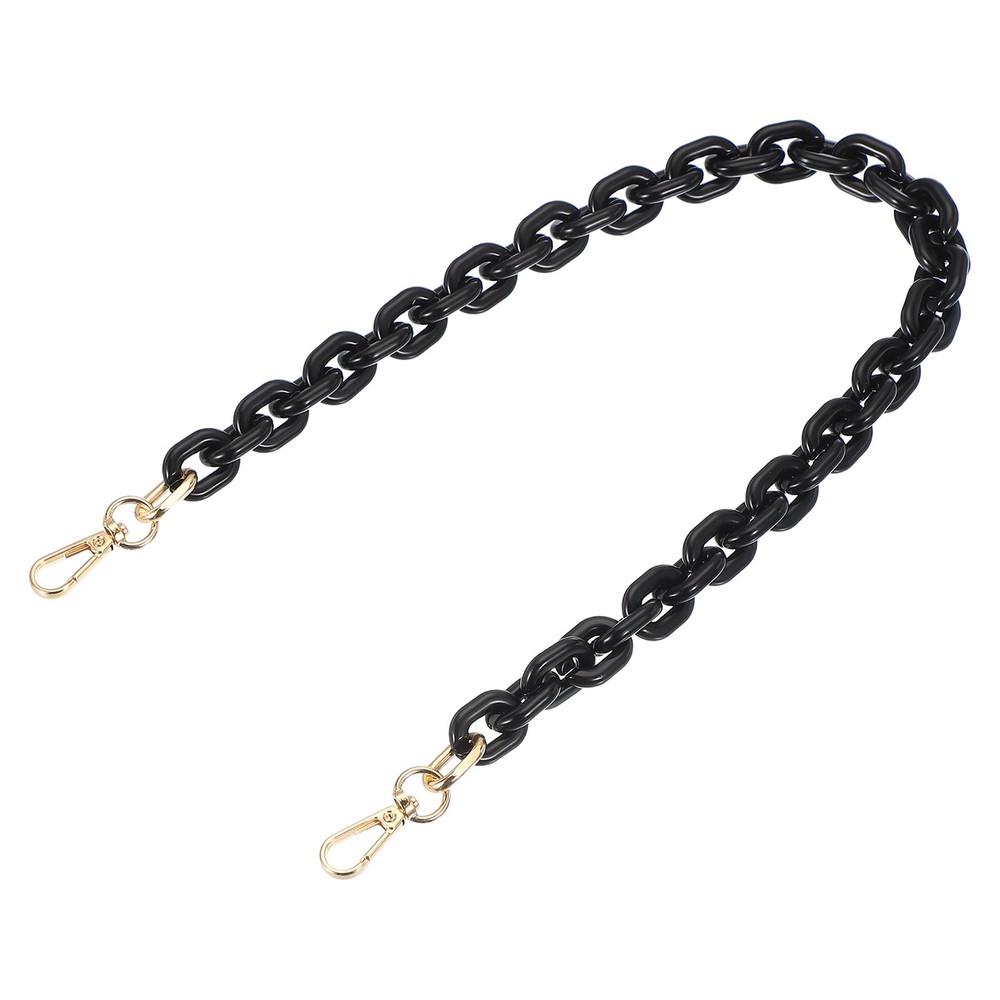 24" Acrylic Chain Purse Strap Replacement Luxury Handbag Strap Black