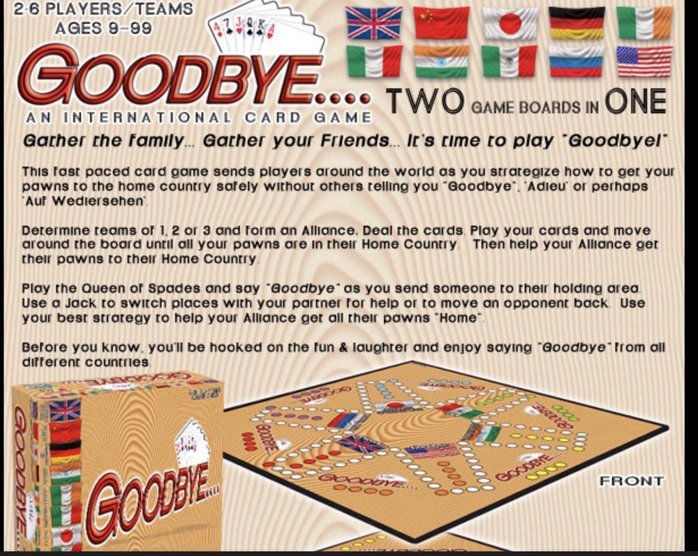 GOODBYE….. AN INTERNATIONAL CARD GAME 2006 SEALED