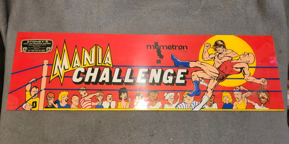 Mat Mania 2 challenge  Memetron Vintage Arcade Game Original Marquee Header