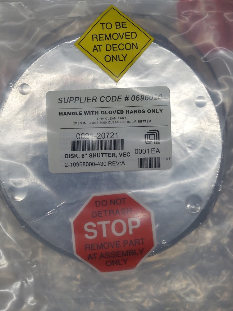 AMAT Applied Materials 0021-20721 Disk 6in B101 Shutter TI 8pc Available