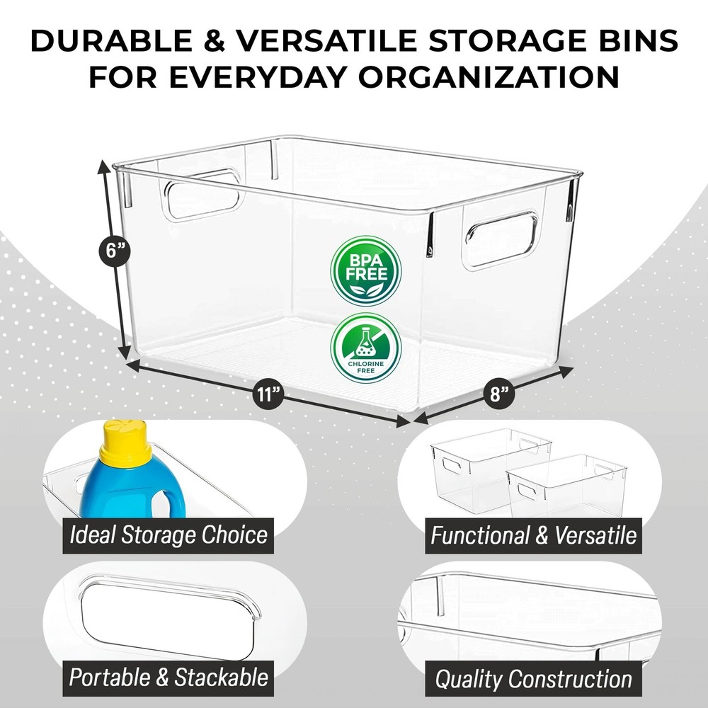 ClearSpace Clear Plastic Storage Bins – Pantry Organizers & Storage Contai