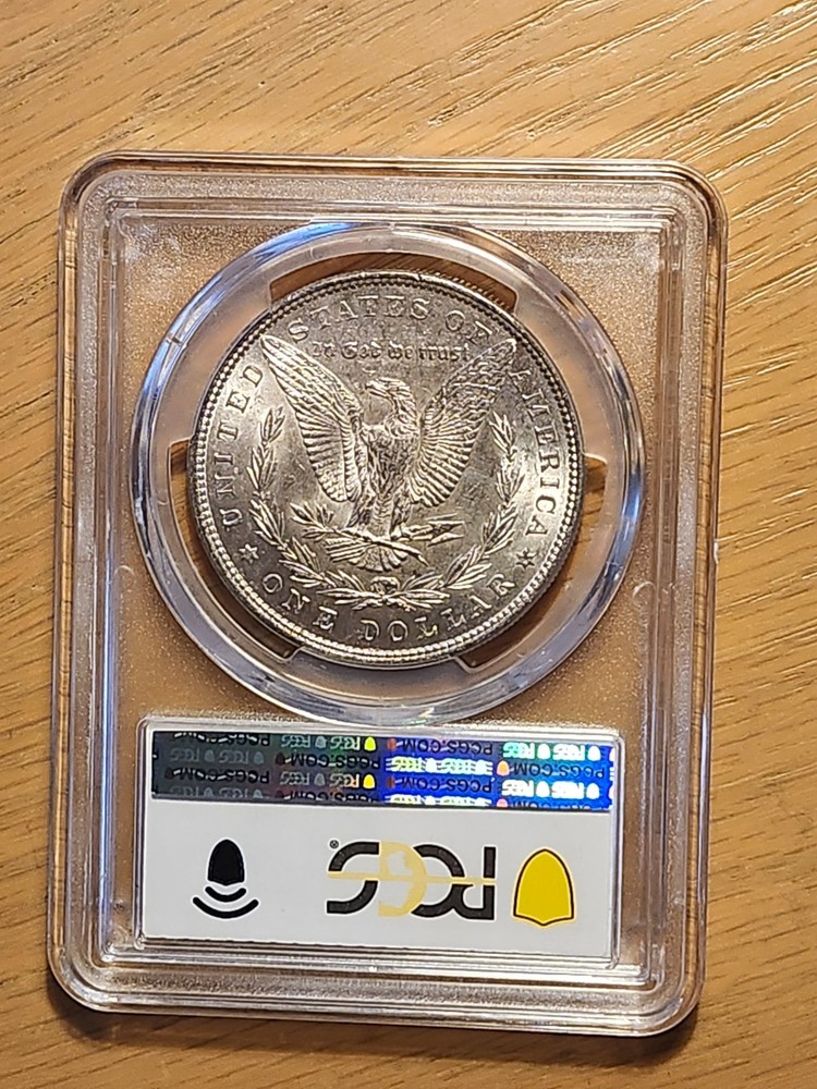 1885 PCGS AU58 MORGAN 90% SILVER