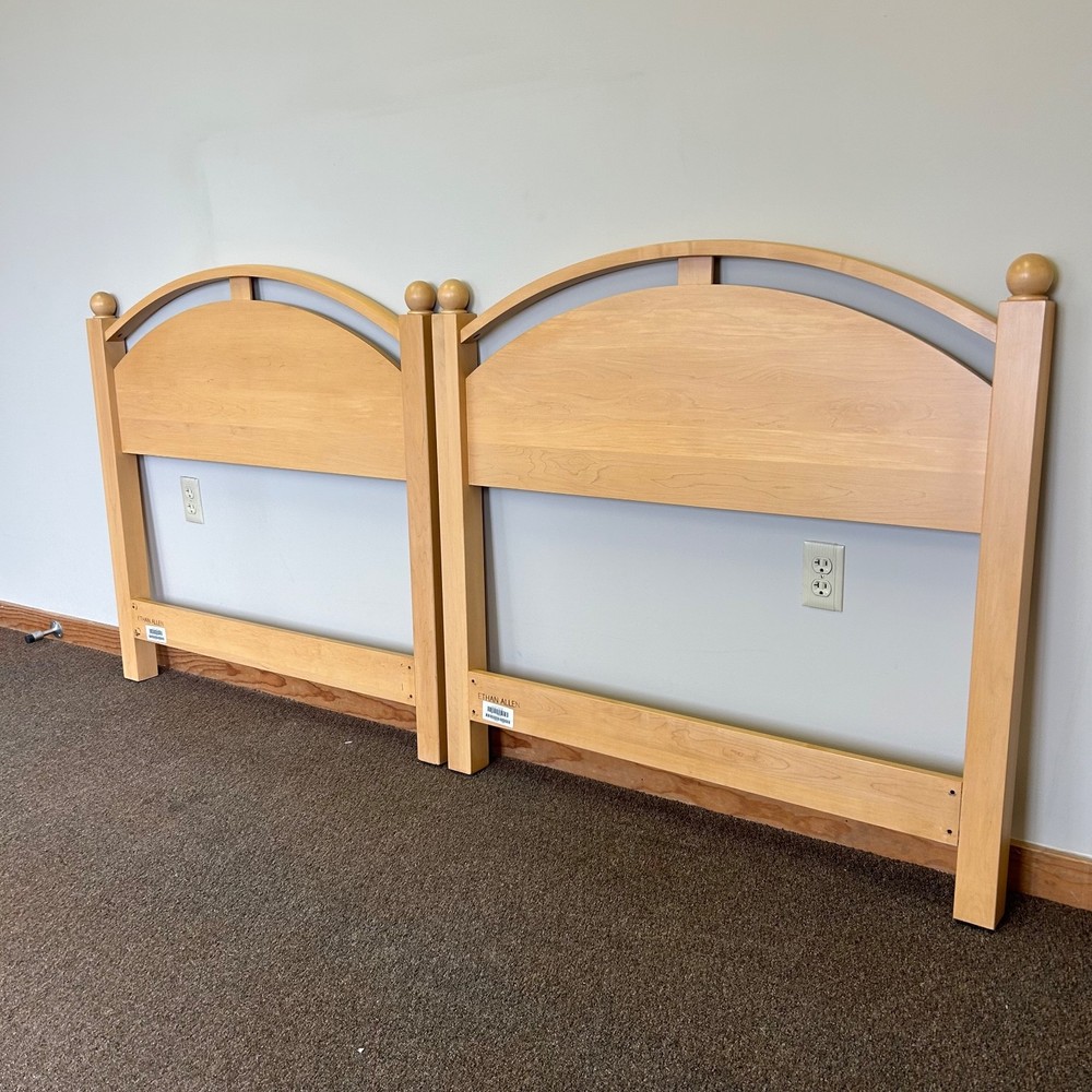 Ethan Allen American Dimensions Solid Maple Twin Size Headboards (Pair)