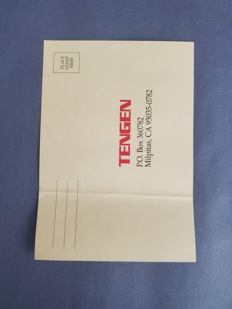 Tengen Game Player Response Card Registration - Pac Man