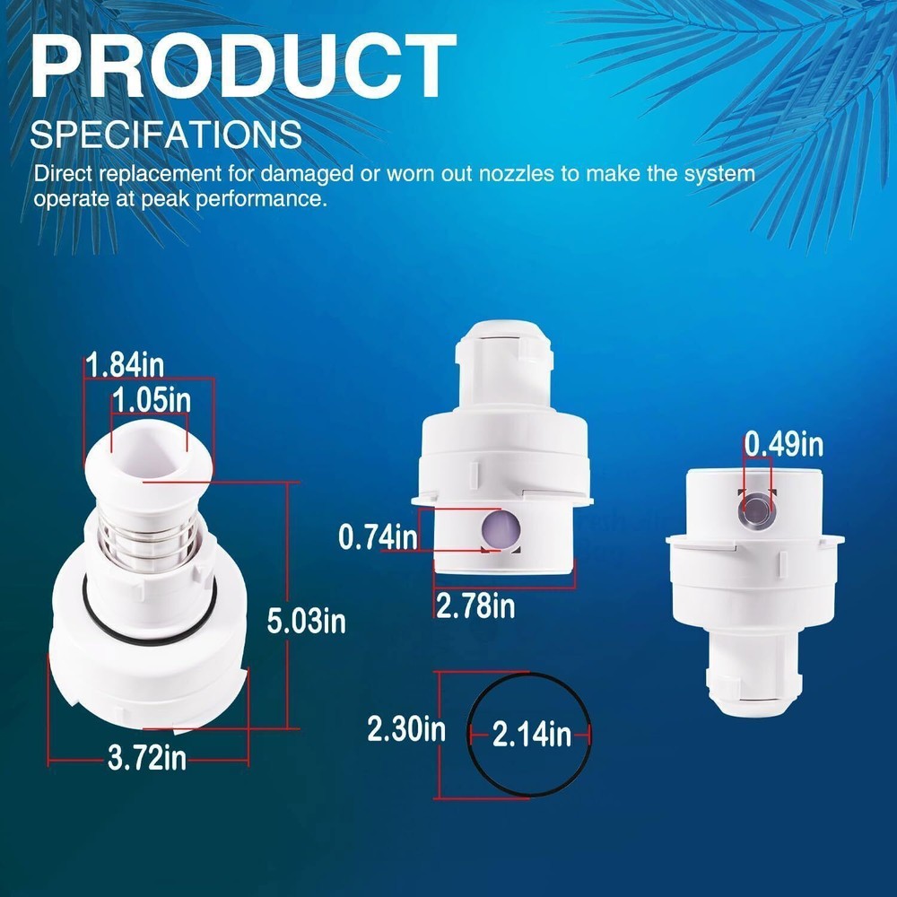 PCC2000 Rotating Head Nozzle Replacement For Paramount In-floor Cleaning System