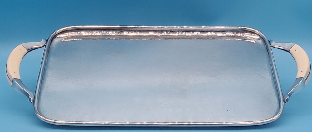 DANISH MODERNIST STERLING SILVER SERVING TRAY