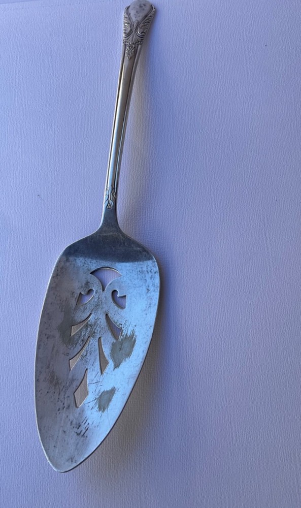 WM ROGERS MFG CO. ORIGINAL ROGERS "AVALON "CAKECUTTER SERVING SPOON