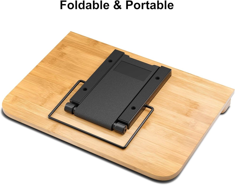Bamboo Book Stand Adjustable Large 13.4x9.3