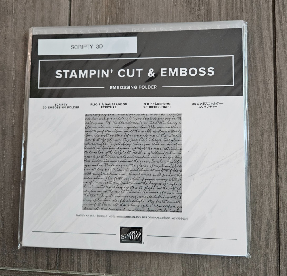 Stampin up CUT & EMBOSS SCRIPTY 3D NEW