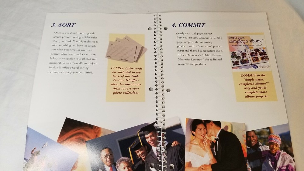 Creative Memories "Start Smart" book sorting techniques album ideas photo safe.