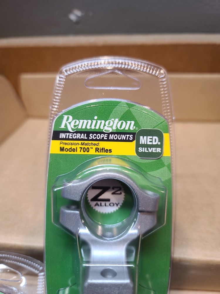 Remington 700 Integral Scope Ring Mounts Medium Silver 19424 1" NEW IN PACKAGE