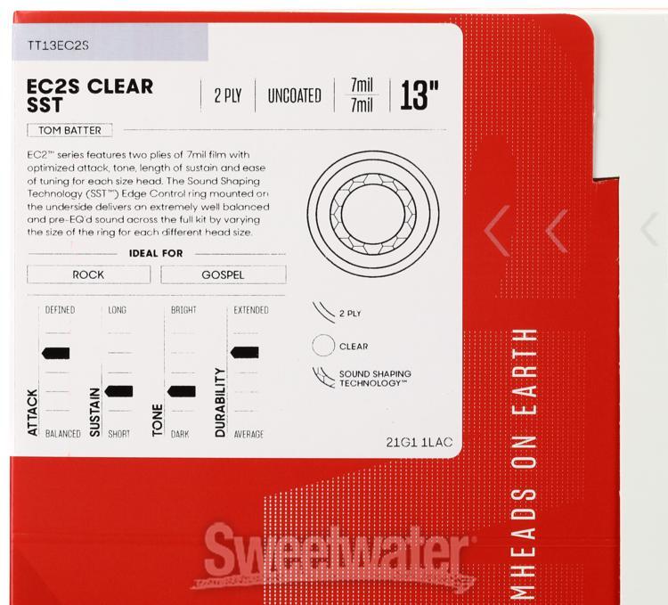 Evans EC2 Drumhead - 13" - Clear